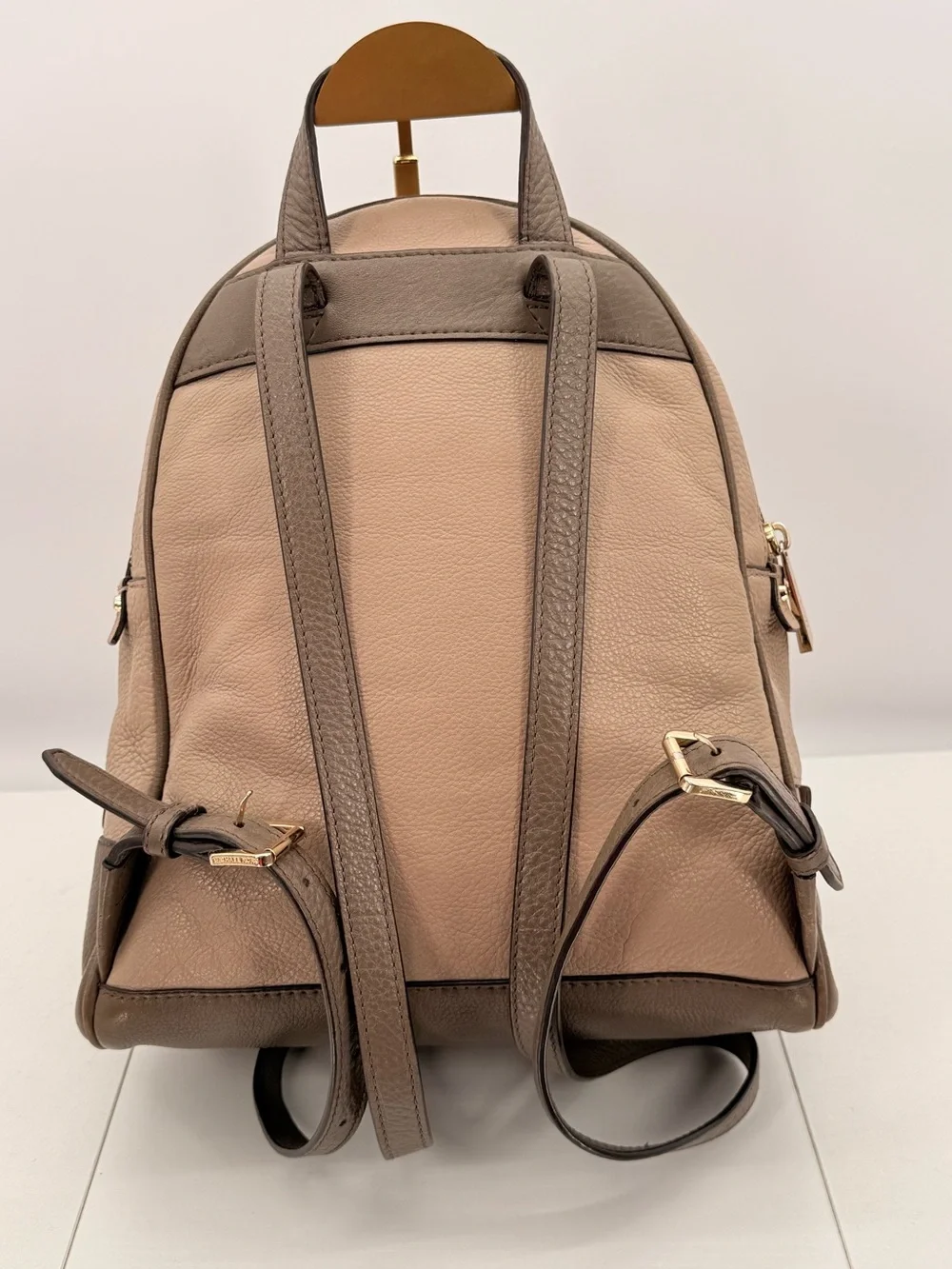 MICHAEL KORS Two-Tone Pebbled Leather Backpack